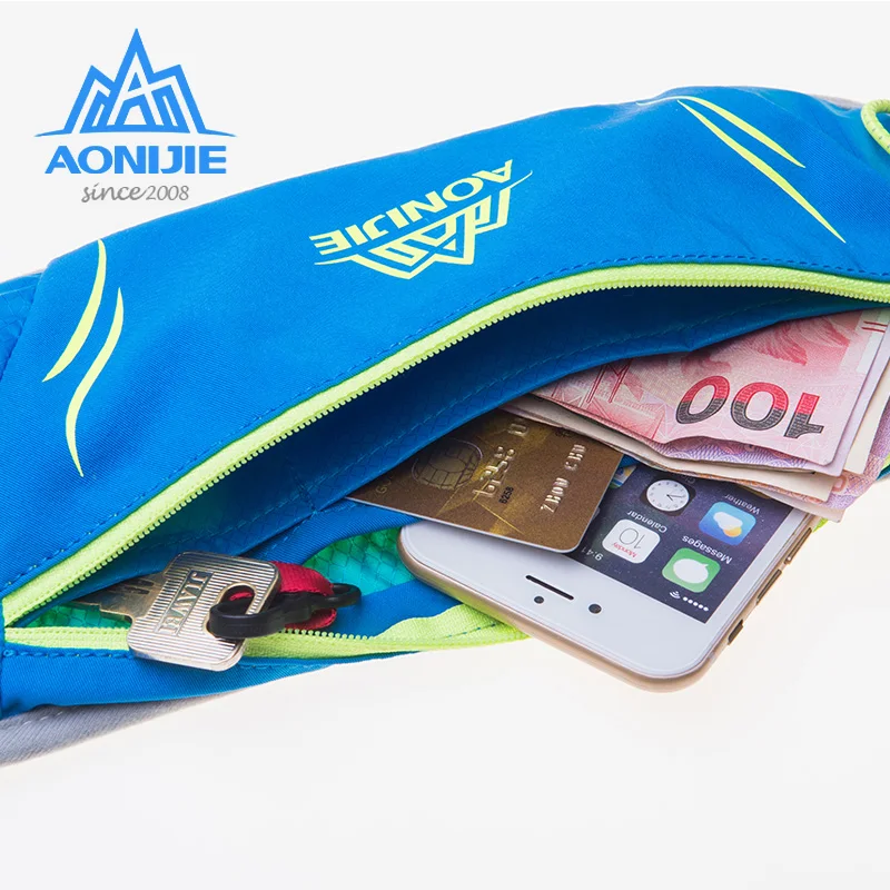 AONIJIE Jogging Waist Bag Fanny Hydration Pack Travel Pocket Key Wallet Pouch Phone Holder Chest Marathon Running Belt Outdoor