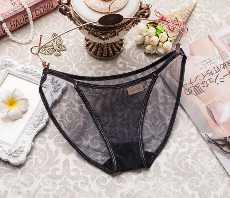 Кружевные сексуальные женские трусики blloobeel джинсовое нижнее белье ажурные