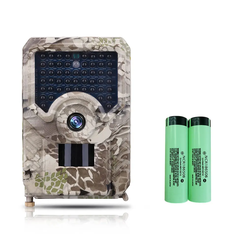 with 2 Battery 1080P HD водонепроницаемая охотничья камера, камера для слежения, инфракрасные лучи для определения движения, камера для наблюдения за дикой природой, фото-ловушки - Цвет: with 2 Battery