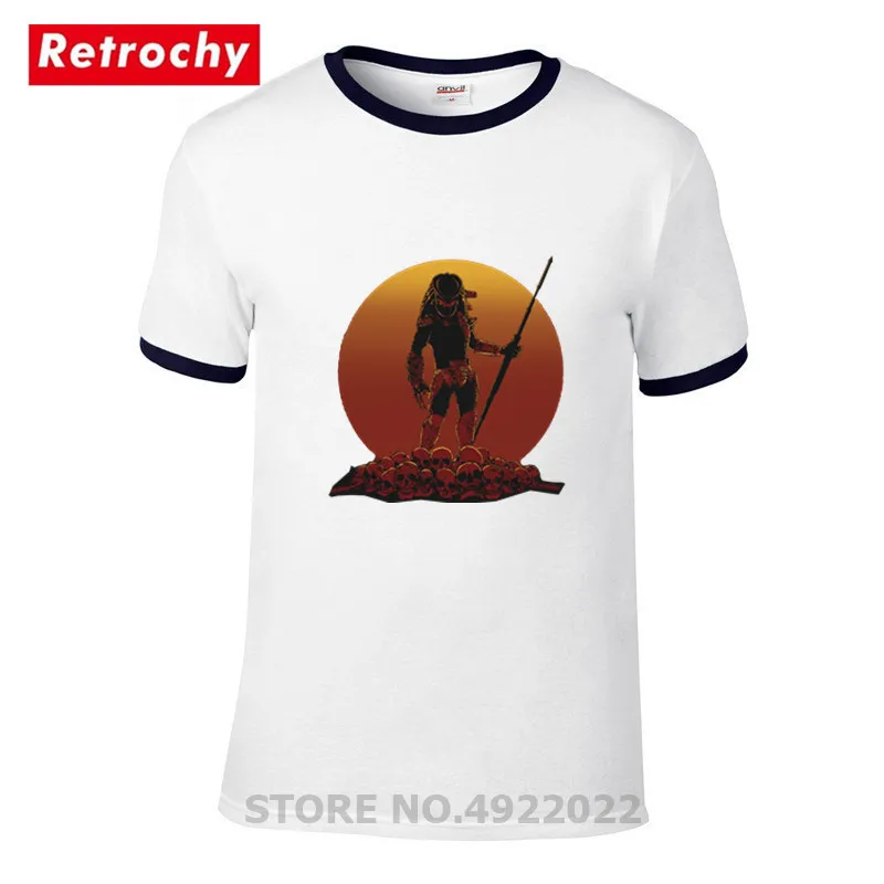 Креативная Мода Дизайн Охотник на футболка с рисунком закат уличная одежда топы