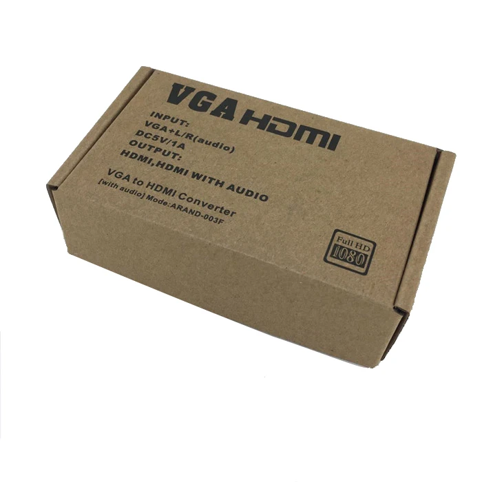 VGA к HDMI адаптер конвертер с аудио папа женскому для HDTV проекта|Кабели VGA| |