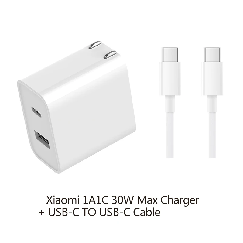 Другое Xiaomi USB зарядное устройство USB-C 30 Вт(макс.) USB-A 27 Вт(макс.) зарядное устройство умный выход type-C порт USB PD 2,0 QC 3,0 Быстрая зарядка - Цвет: Другое