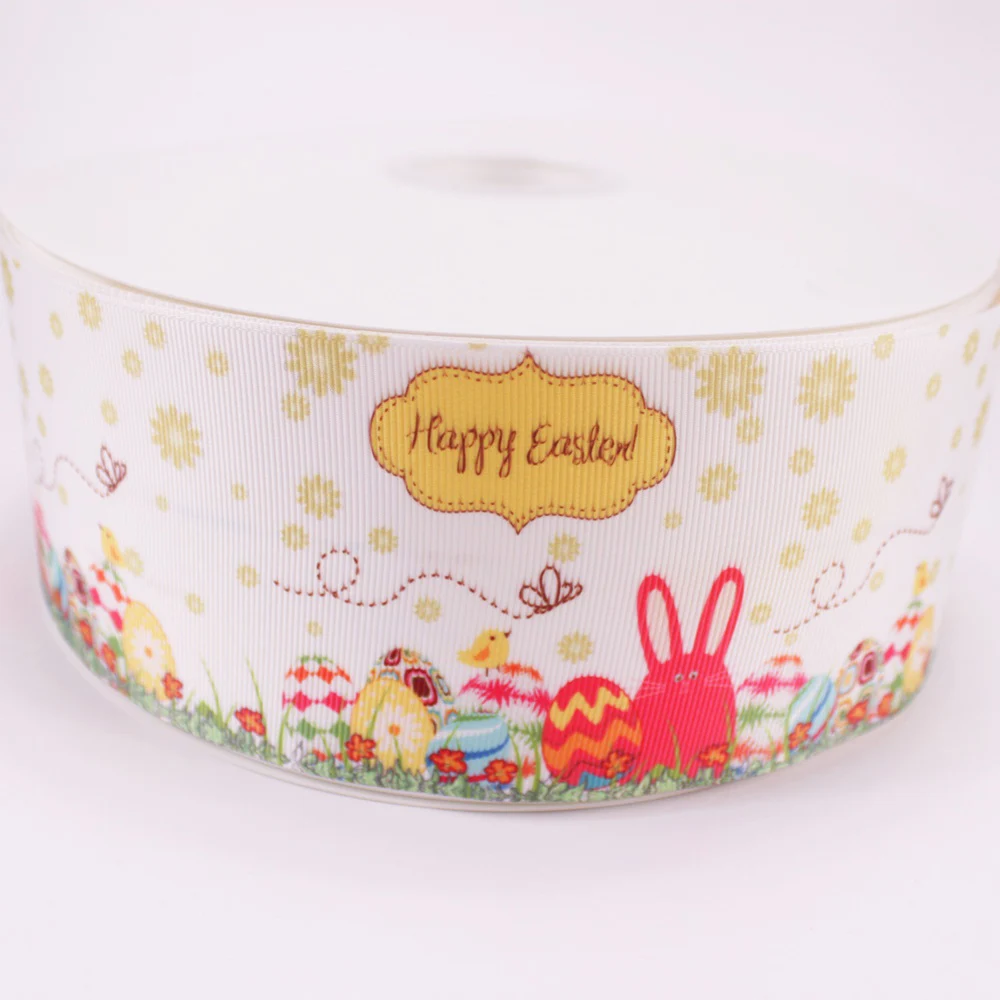 Теплопроводная корсажная лента с рисунком happy Easter rabbit 16 мм 75 10 ярдов/партия