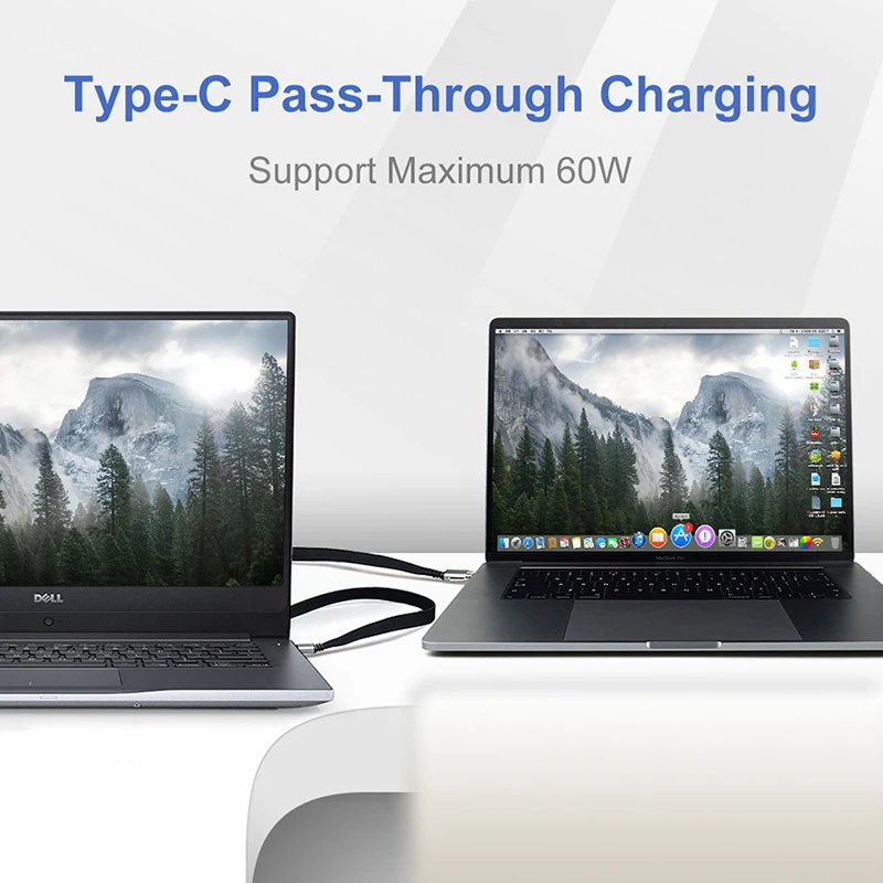 20PIN USB C Магнитный адаптер Поддержка type C сквозная зарядка, 4K видео Магнитный USB-C зарядный кабель для Mac и других USB C