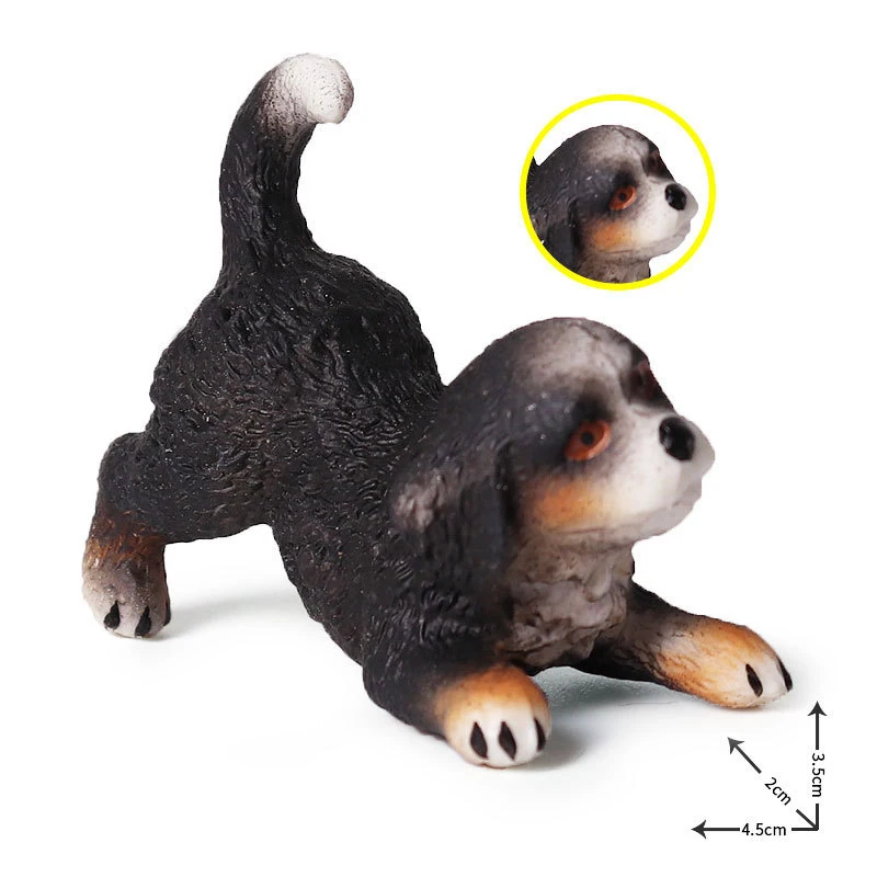 Simulation Action Figures Small Mini Family Animal Cute Pet Dog Model Collectible Doll Decoration Figure For Kid Children's Gift images - 6