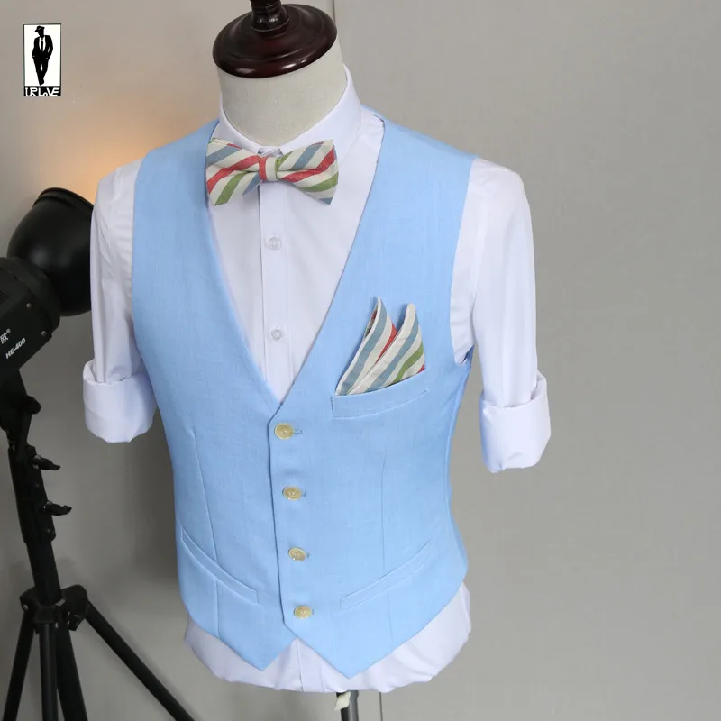 УР 157 Slim Fit Голубой Осень Anzug Ручной Плюс Размер костюм Homme Блейзер Смокинг