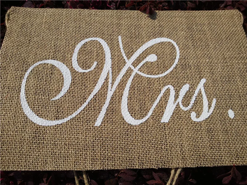 Cheap Mr &amp Mrs Natural Linen Flag 20*30cm Jute Rolls Burlap Chair Accessory for Vintage Rustic Wedding Decoration 2pcs/set | Дом и сад