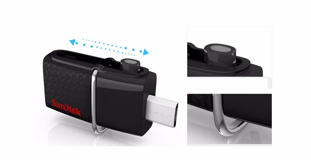 SanDisk Ultra 16 ГБ 32 ГБ 64 ГБ 128 Гб OTG USB флеш-накопитель двойной интерфейс 150 м/с USB 3,0 флеш-накопитель флешки