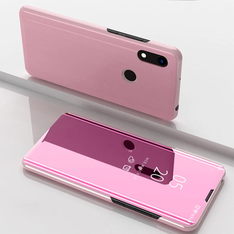 Умный зеркальный чехол для телефона huawei Honor 8A Роскошный кожаный флип чехол Подставка для Honor 8A чехол для телефона оболочка