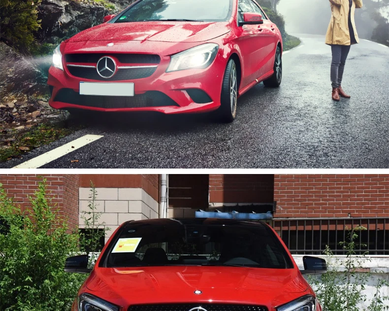 Автомобильный Стайлинг для Mercedes-Benz CLA W117, головной светильник в сборе, низкий,, высокий, с разблокировкой, с оттенком синего цвета, дневной ходовой светильник