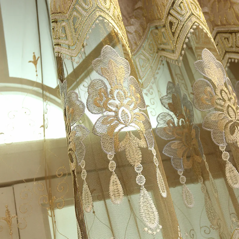 Oushixuenier Splice Water-soluble Embroidery Half-shade Curtains for Living Dining Room Bedroom. | Дом и сад