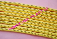 100pcsbox ec 0 1 0mm2 0 7 different number cable marker yellow color