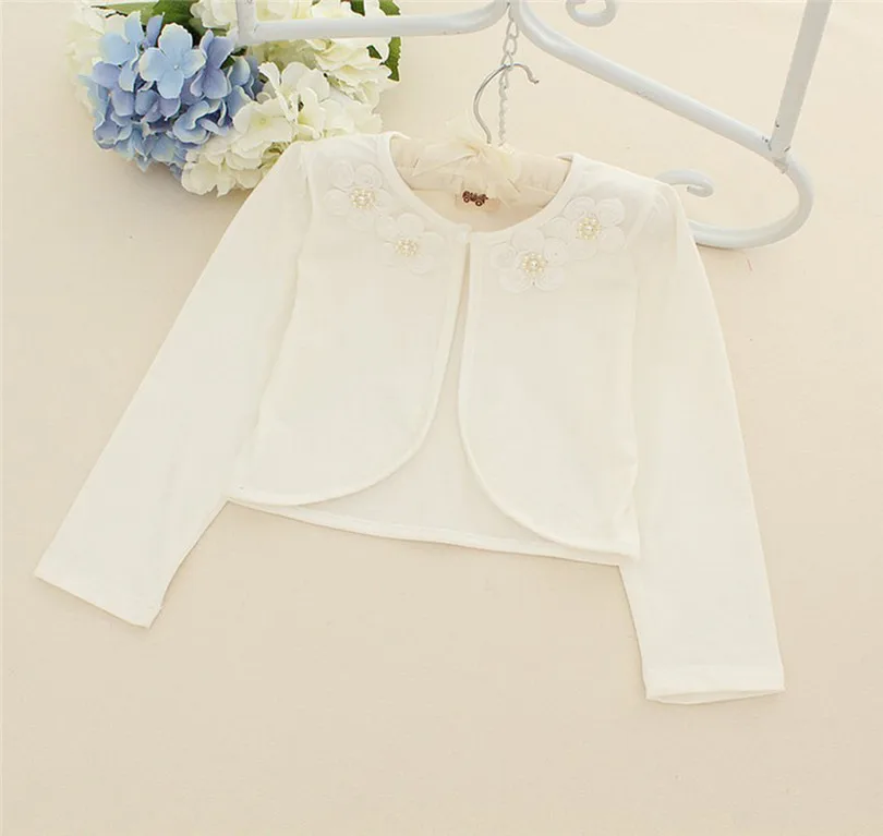 Детское Болеро для малышей Верхняя одежда детей куртка невесты накидка девочек