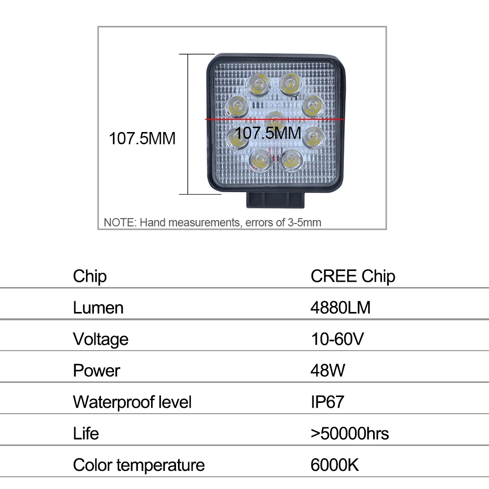 Автомобильный светодиодный рабочий светильник ATcomm дополнительный