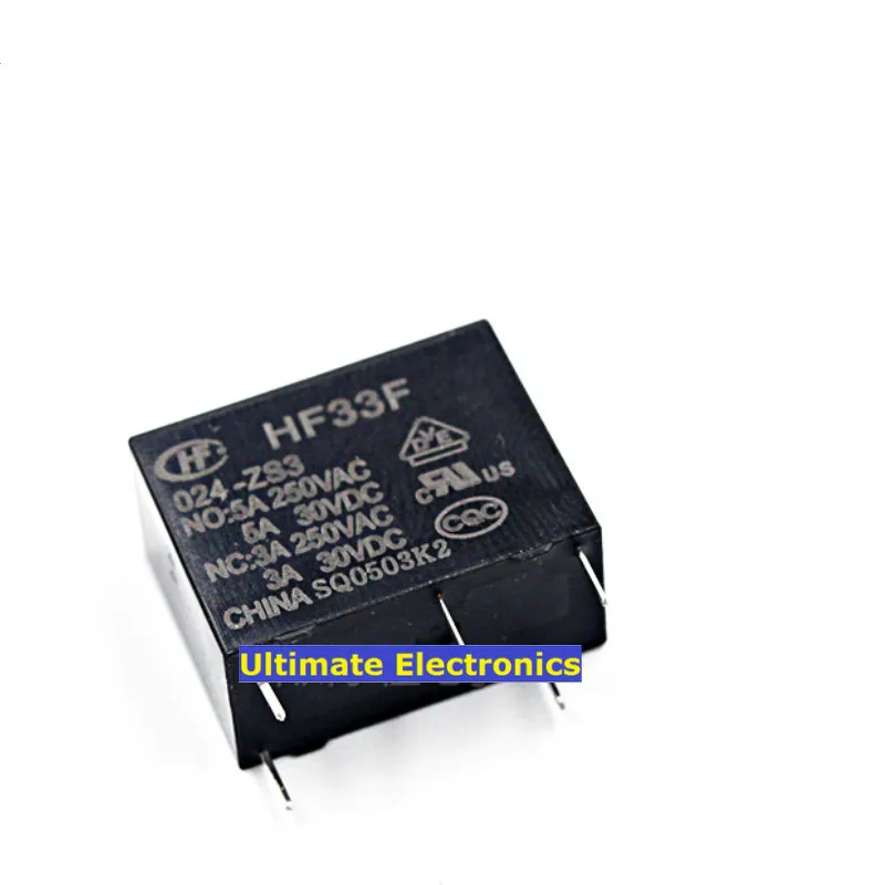 5 шт. оригинальный HF33F 024 ZS 3 JZC 33F ZS3 контактный изменения 3A реле|Интегральные схемы|