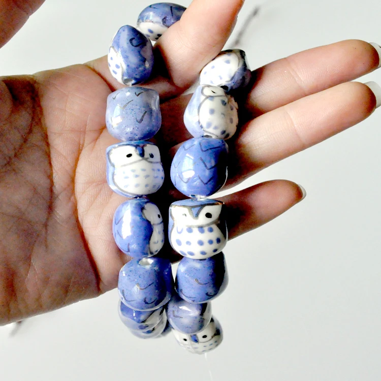20 шт. керамические бусины в виде совы 15 х13 мм|bead planet|bead charmcharms cross |