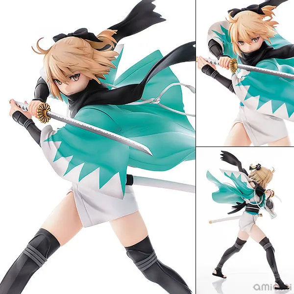 1 шт. 24 5 см ПВХ японская аниме фигурка Аквамарин Fate saber Okita Souji ver экшн Коллекционная