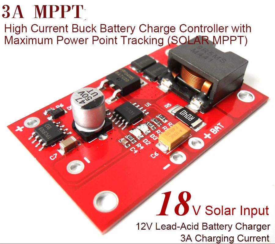 Солнечный контроллер со слежением за максимальной точкой мощности 12v