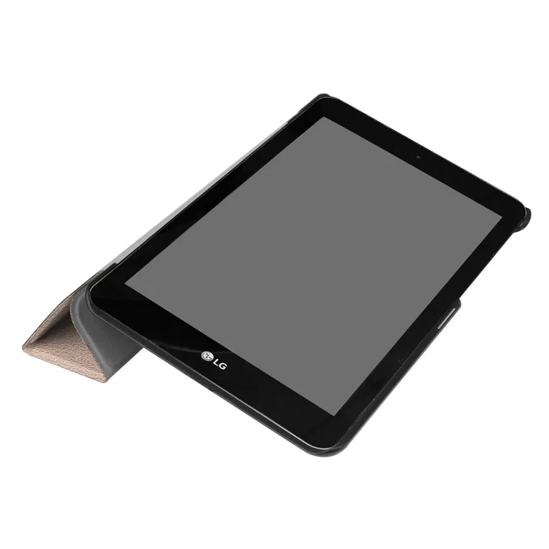 Ультратонкий чехол тройного сложения из искусственной кожи для планшета LG Gpad4 GPad