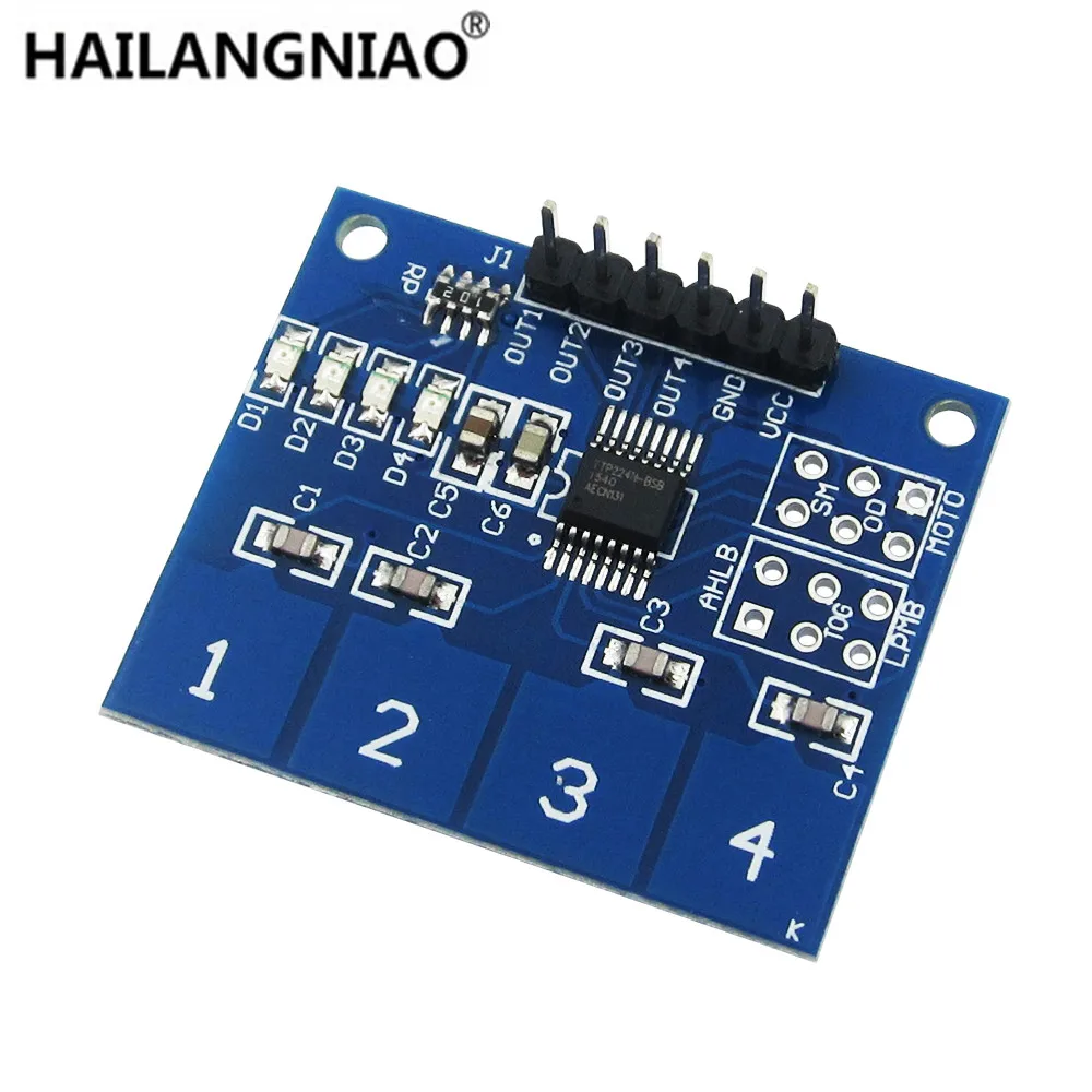

New! 4Channel Digital Touch Sensor Capacitive Switch Module Button TTP224