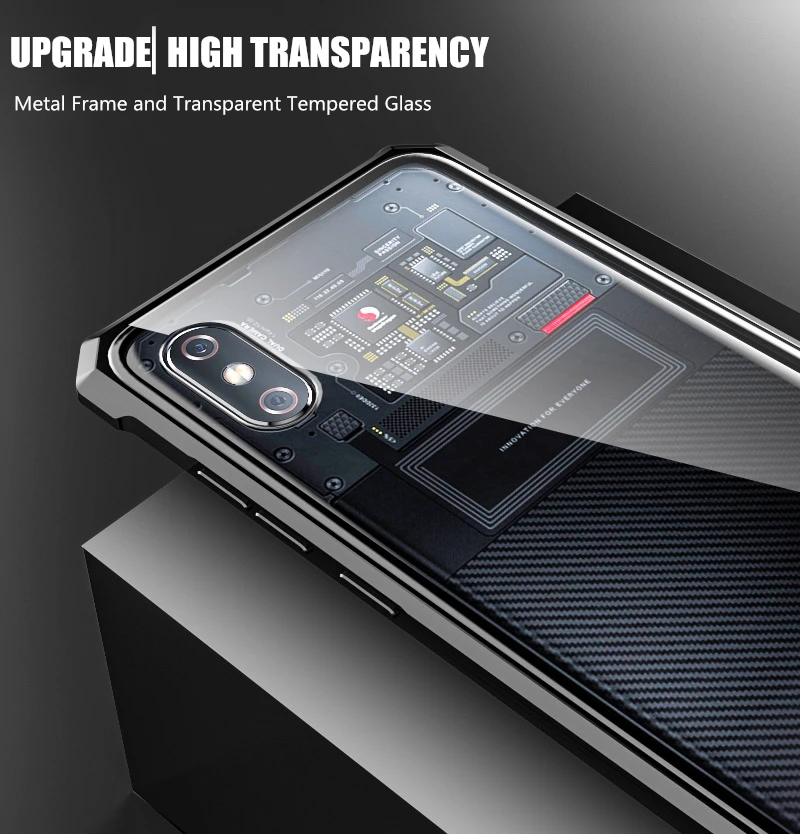 Чехол OMEVE для Xiaomi Mi 8 Pro чехол Mi8 Explorer корпус из металлического сплава прозрачная