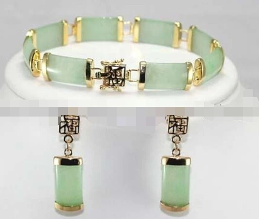 

jewelry Natural Green Bracelet Earring set