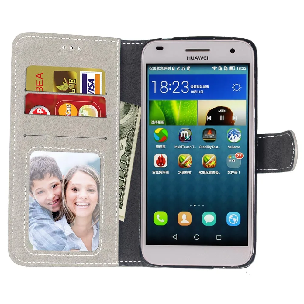 Для huawei G7 чехол бумажник Матовый кожаный для телефона Ascend G7-L01 G7-L03 C199 защитный