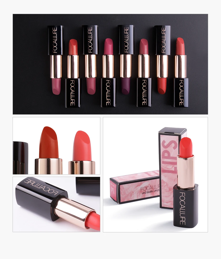 Помада focallure beauty Makeup стойкая помада для губ цвет сексуальный красно-коричневый помада матовый блеск для губ Косметика для губ Make
