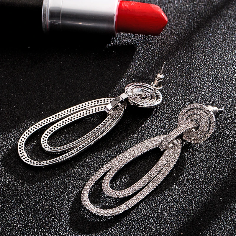 Женские серьги подвески GAOLA модные роскошные с кубическим цирконием ювелирное