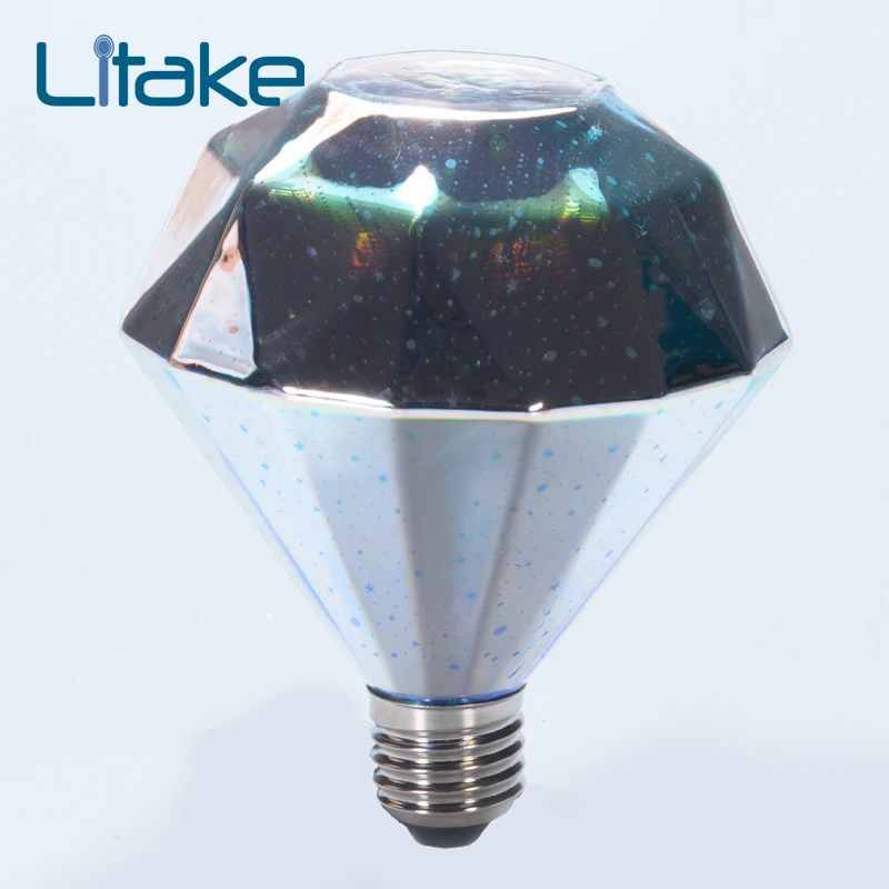 Litake LED Bulbs Light 3D Decoration Light Bulbs RGB Lamp Filament Fireworks Ball Light 5W G95 85V-265V