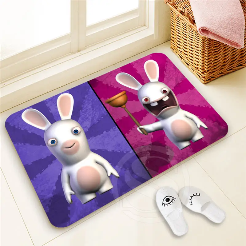H-P969 на заказ Raving Rabbids#14 половик домашний декор высокого качества шаблон дверной коврик пол коврик для ног SQ00806# H0969