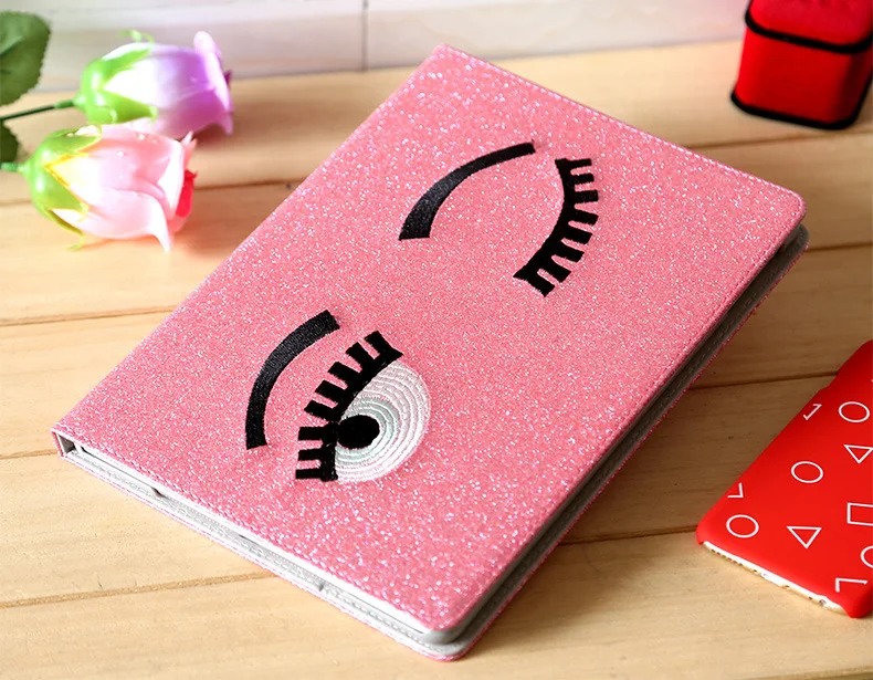 Hot!!! fashion bling big eyes Smart Cover For apple tablet mini case Leather Case Mini 1 2 3 4 original wake up | Мобильные телефоны