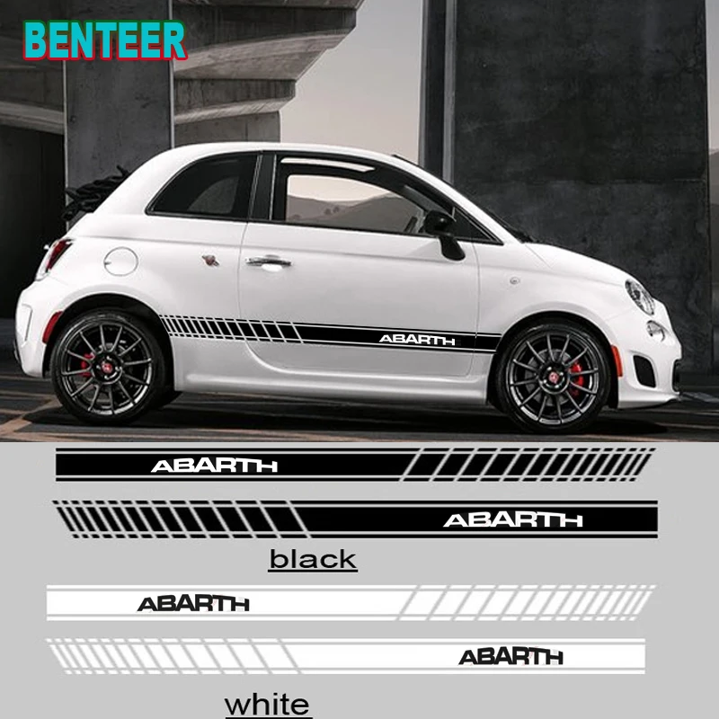 

2 шт./лот наклейка на боковой кузов автомобиля для Fiat 500 Dd9390