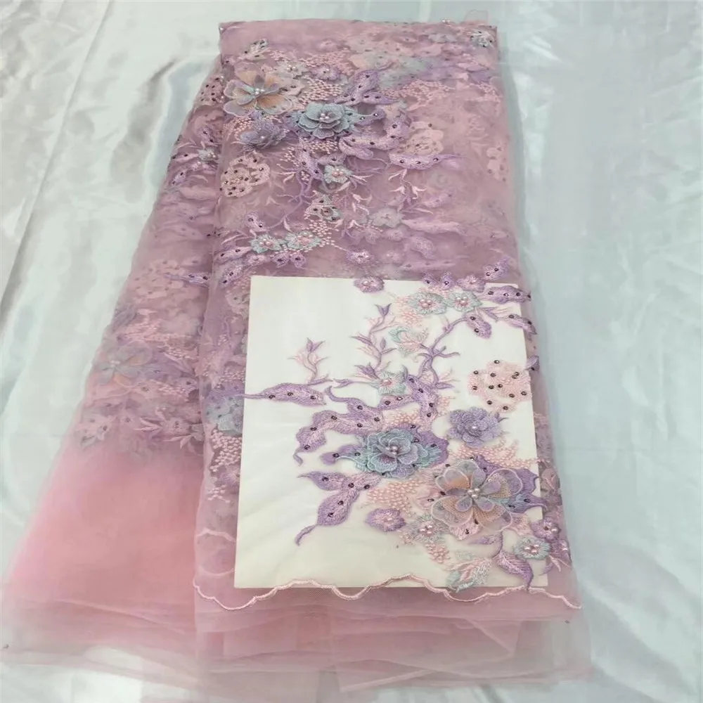 Новинка нигерийский французский мех кружевная ткань с вышивкой высокое качество