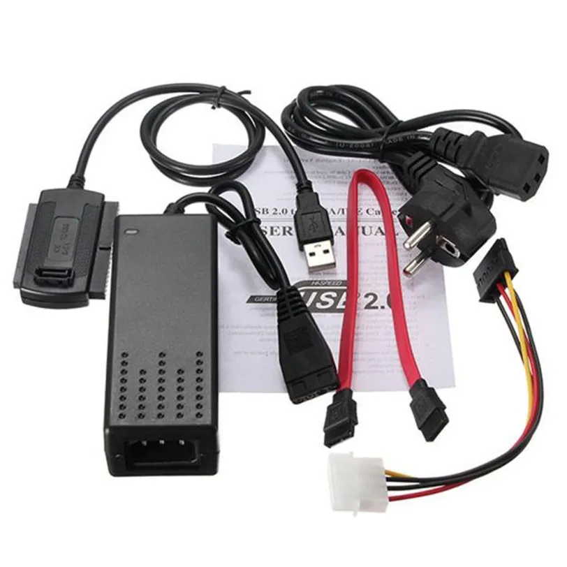Кабель-переходник SATA/PATA/IDE на USB 2 0 для жесткого диска 5/3 5 дюйма Jun22