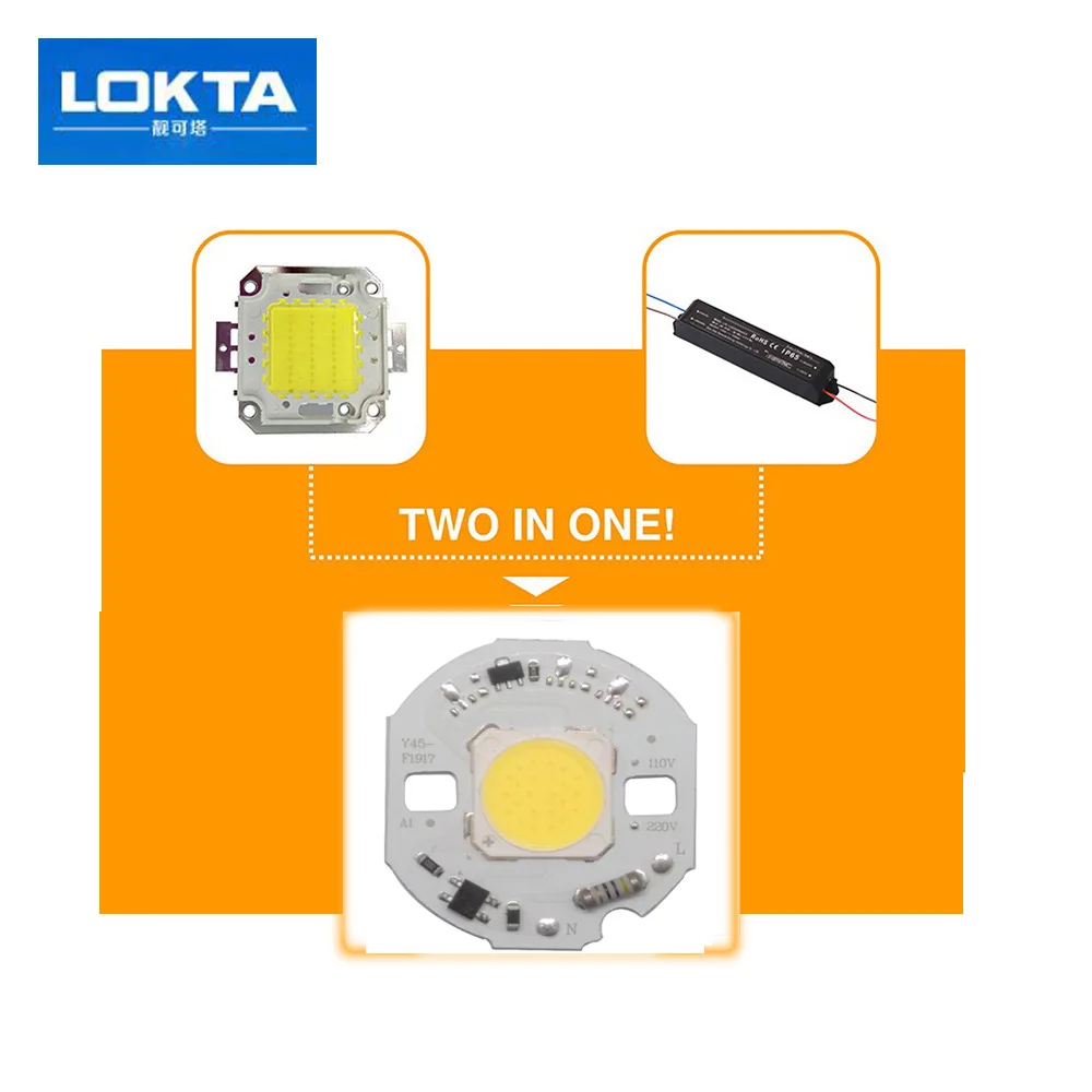 30 шт./лот светодиодный COB Чип 10 W 12 15 Вт бусинами AC220V матрица Spotlight DIY прожекторная