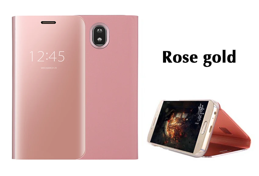 Чехол-книжка с зеркальным покрытием кожаный чехол для samsung Galaxy J7 Pro J5 J3 J 5 7 3 SM J730F J530F J330F SM-J330F SM-J530F чехол для телефона