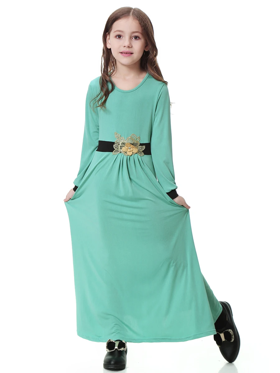 Jubah Ramadan Марокканское арабское платье-макси для девочек мусульманское платье