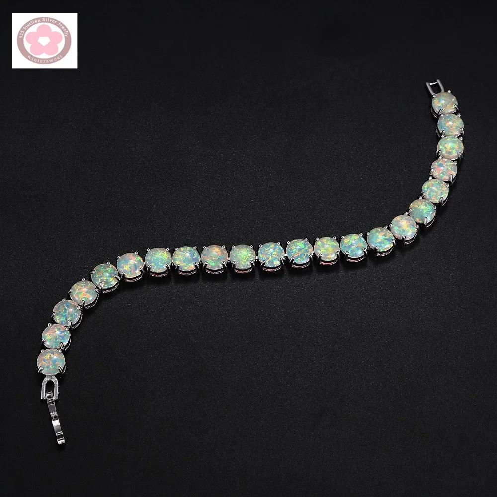 SZ0027 Plated AAA Fire Opal Inlaid Fashion Bracelet For Women Jewelry Gift | Украшения и аксессуары