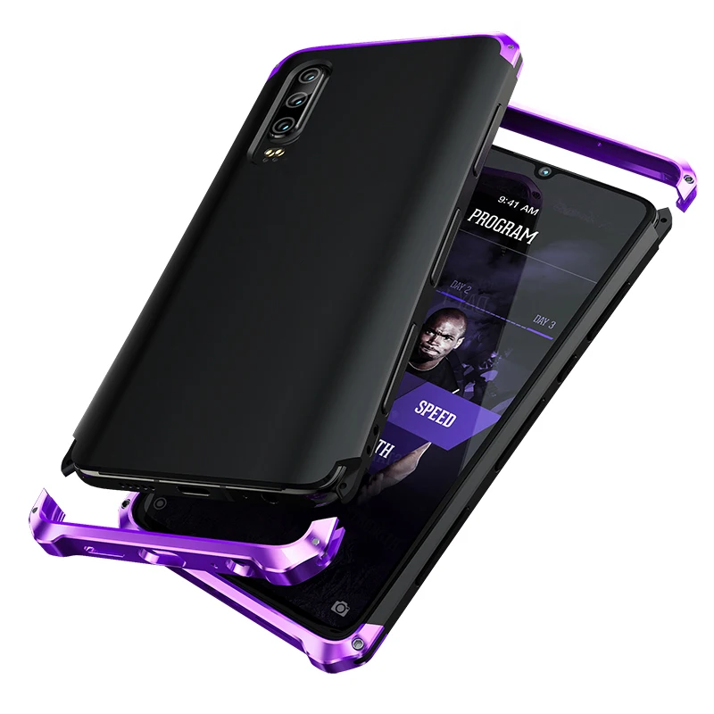 Dropshipping Textured Anti-fall Aluminum Alloy Case For Huawei P30 Metal Frame PC Back Bumper P30 Pro Armor Shockproof Cover