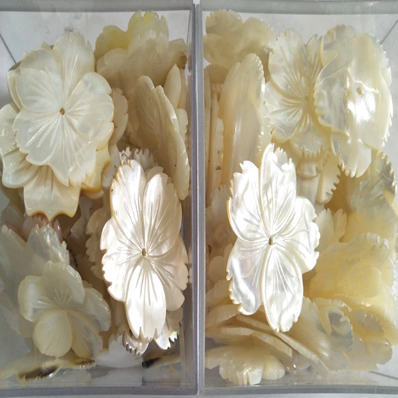 Бусины Из Натурального ракушка 10 шт./лот новые резные белые бусины в виде ракушек