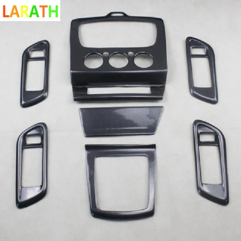 7 шт. для Ford Focus 2009 2010 2011 углеродное волокно автомобиль среднего CD центр Управление