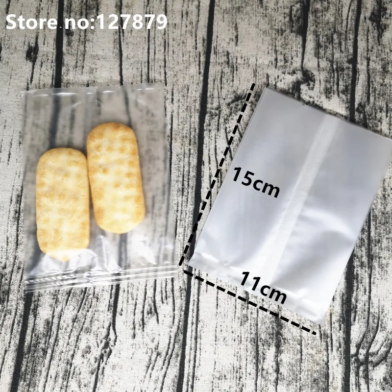 Translucent 11x15cm 50 шт несколько дизайн упаковочная сумка пластиковые мешки для пирожных печенья упаковка пластиковые пакеты для печенье конфеты еда матовое плоское уплотнение - Цвет: Translucent 11x15cm