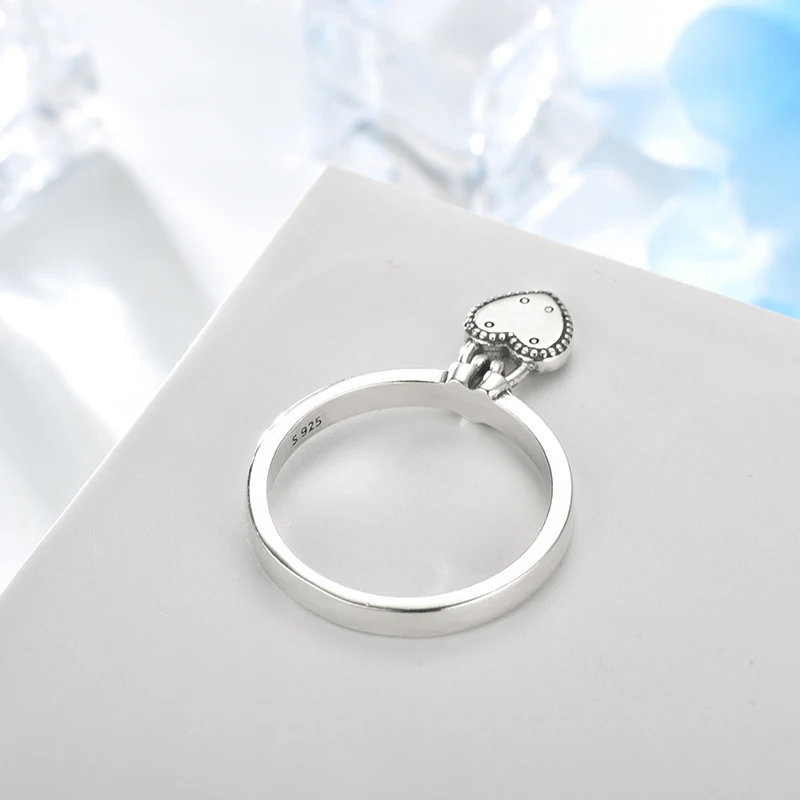 Suplush Hot Sale Genuine 925 Sterling Silver Ring Love Heart Lock For Women Jewelry Gift PSRI0146-B | Украшения и аксессуары