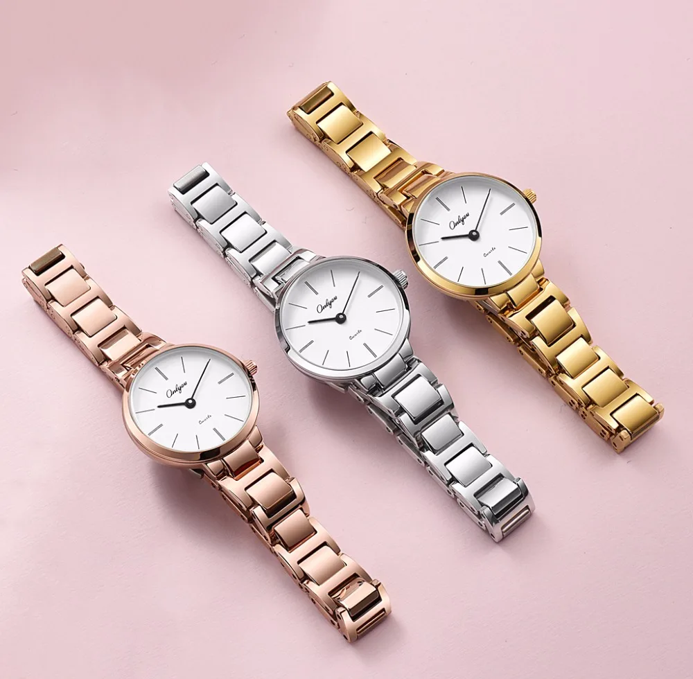 ONLYOU Fashion Women Bracelet Watch in Women's Watches Rosegold Luxury Casual Ladies Quartz Wristwatch Dress Gold Lover Gift | Наручные