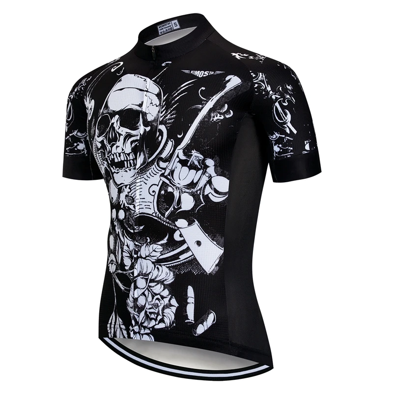 Weimostar Pro Team Skull Велоспорт Джерси мужские Топы рубашка Ropa Ciclismo велосипедная Одежда