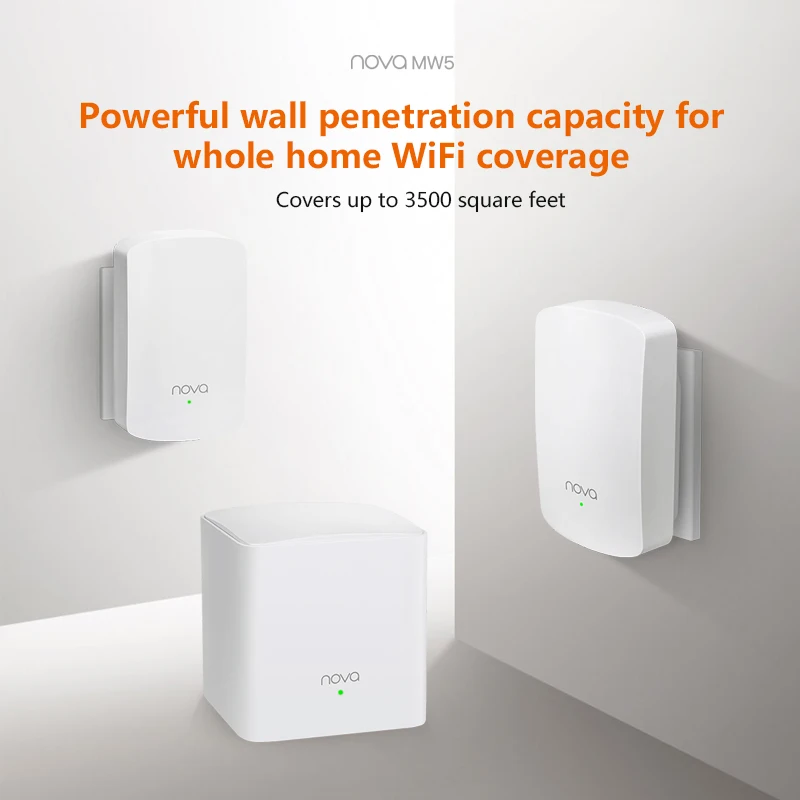 Tenda Nova MW5 беспроводной Wifi сетчатый роутер AC1200 двухдиапазонный 2 4 ГГц/5 0 ггц