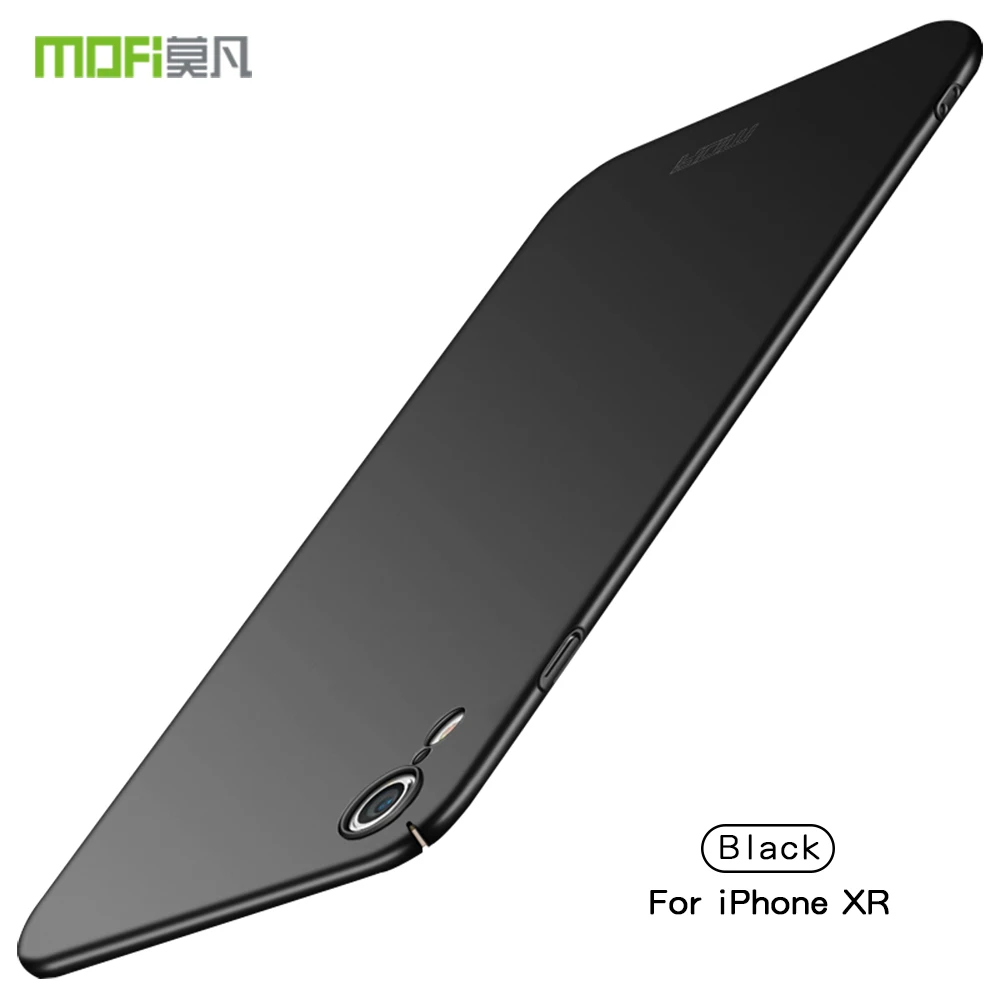 Black Для iphone XR Чехол MOFI Жесткий Чехол для iphone XR задняя Высококачественная крышка телефона оболочки для iphone XR чехол для телефона - Цвет: Black