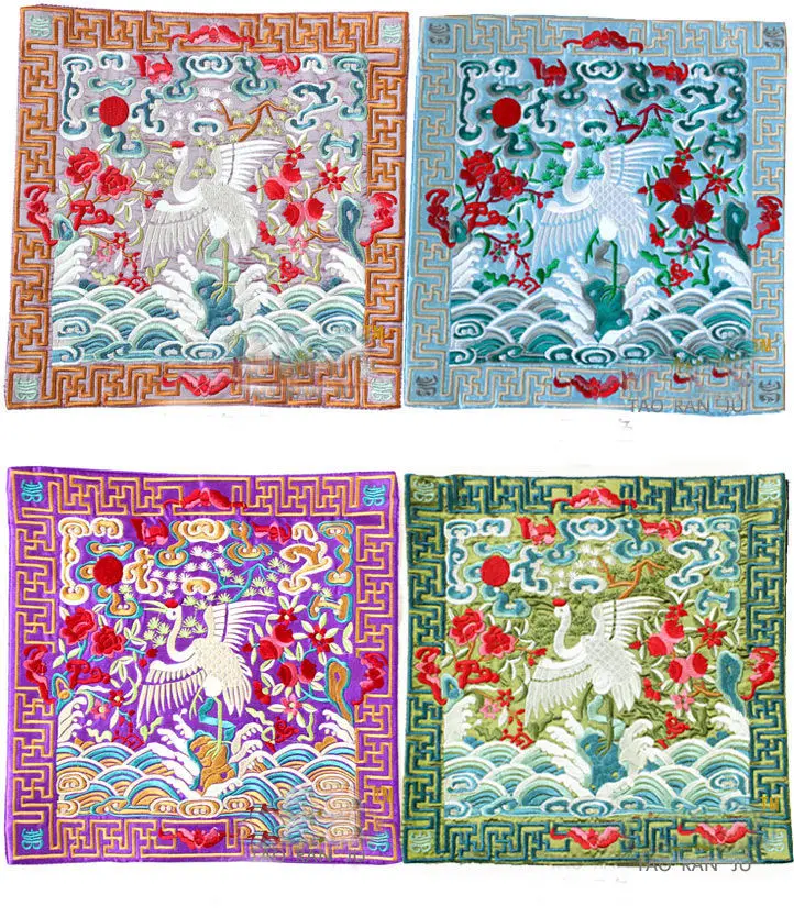 Оптовая продажа 6 шт. китайский Шелковый стол с вышивкой чашка и телефон