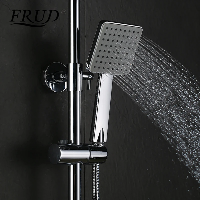 FRUD Новый цифровой дисплей смеситель для душа с водным питанием набор дождь